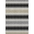 thumbnail image 1 of HomeRoots 668957 9 x 12 ft. Black Gray & Ivory Striped Transitional Washable Machine Made Rectangle Area Rug with UV Protection, 1 of 9