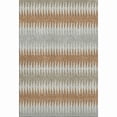thumbnail image 1 of HomeRoots 668984 5 x 8 ft. Rust Gray & Silver Striped Washable Machine Made Rectangle Area Rug with UV Protection, 1 of 9