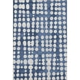 thumbnail image 1 of HomeRoots 669130 8 x 10 ft. Navy Blue & Ivory Polka Dot Transitional Washable Machine Made Rectangle Area Rug with UV Protection, 1 of 9
