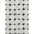 thumbnail image 1 of HomeRoots 669164 5 x 8 ft. Black & Ivory Abstract Geometric Transitional Washable Machine Made Rectangle Area Rug with UV Protection, 1 of 5
