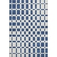 thumbnail image 1 of HomeRoots 669292 8 x 10 ft. Navy Blue & Ivory Geometric Transitional Washable Machine Made Rectangle Area Rug with UV Protection, 1 of 7