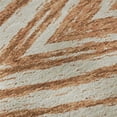 thumbnail image 1 of HomeRoots 669724 8 x 10 ft. Rust & Beige Abstract Transitional Washable Machine Made Rectangle Area Rug with UV Protection, 1 of 9
