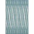 thumbnail image 1 of HomeRoots 670085 8 x 10 ft. Teal & Ivory Geometric Transitional Washable Machine Made Rectangle Area Rug with UV Protection, 1 of 9