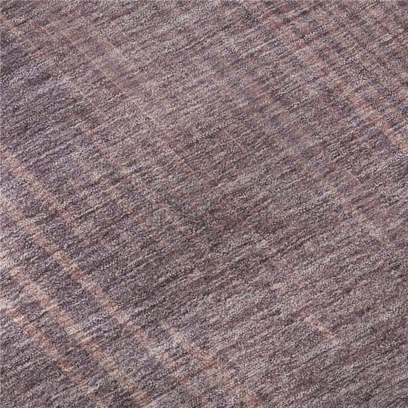 HomeRoots 671028 8 x 10 ft. Mauve & Plum Striped Washable Machine Made Rectangle Area Rug with UV Protection