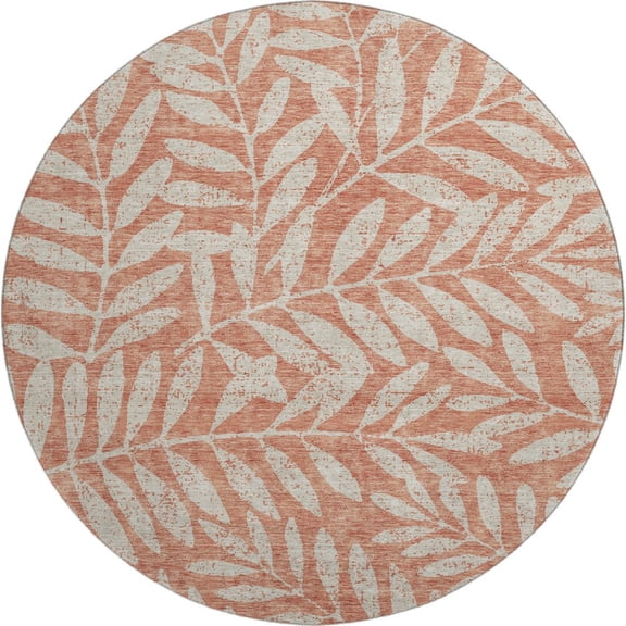 Dalyn Rugs Premium Machine Washable Mayfield AMF899 Salmon 8' x 8' Round Rug