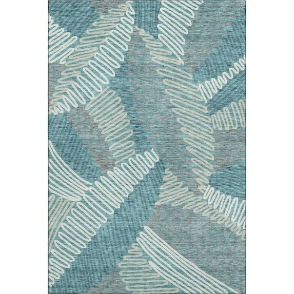 Dalyn Rugs Premium Machine Washable Mayfield AMF904 Teal 5' x 7'6" Rug