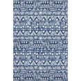 thumbnail image 1 of HomeRoots 672127 9 x 12 ft. Navy Blue & Ivory Southwestern Transitional Washable Machine Made Rectangle Area Rug with UV Protection, 1 of 7