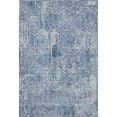 thumbnail image 1 of HomeRoots 672522 8 x 10 ft. Navy Blue & Ivory Geometric Transitional Washable Machine Made Rectangle Area Rug with UV Protection, 1 of 9