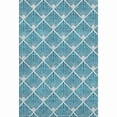 thumbnail image 1 of HomeRoots 672724 9 x 12 ft. Teal & Ivory Abstract Geometric Transitional Washable Machine Made Rectangle Area Rug with UV Protection, 1 of 9