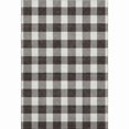 thumbnail image 1 of HomeRoots 673356 9 x 12 ft. Black & Ivory Plaid Transitional Washable Machine Made Rectangle Area Rug with UV Protection, 1 of 9