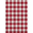 thumbnail image 1 of HomeRoots 673407 5 x 8 ft. Red & Ivory Plaid Washable Machine Made Rectangle Area Rug with UV Protection, 1 of 9