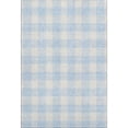 thumbnail image 1 of HomeRoots 673417 10 x 14 ft. Sky Blue & Ivory Plaid Washable Machine Made Rectangle Area Rug with UV Protection, 1 of 9