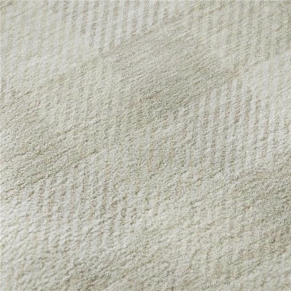 HomeRoots 673466 3 x 5 ft. Ivory & Beige Plaid Transitional Washable Machine Made Rectangle Area Rug with UV Protection