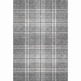 thumbnail image 1 of HomeRoots 674313 5 x 8 ft. Gray & Ivory Plaid Transitional Washable Machine Made Rectangle Area Rug with UV Protection, 1 of 9