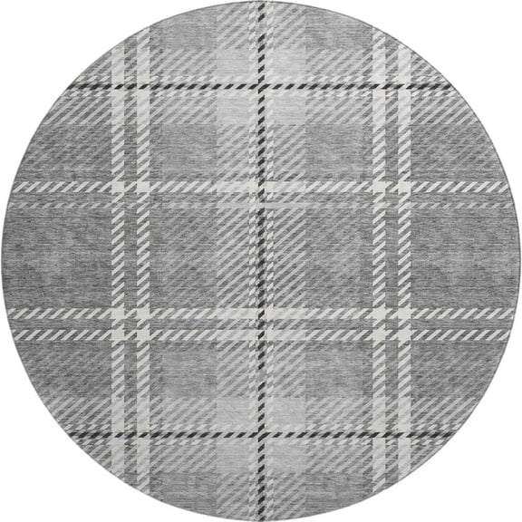 Dalyn Rugs Premium Machine Washable Mayfield AMF935 Gray 8' x 8' Round Rug