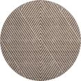 thumbnail image 1 of HomeRoots 674643 8 ft. Brown & Beige Geometric Transitional Washable Round Area Rug with UV Protection, 1 of 9
