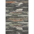 thumbnail image 1 of HomeRoots 674987 9 x 12 ft. Charcoal Ivory & Copper Abstract Washable Machine Made Rectangle Area Rug with UV Protection, 1 of 7