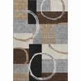thumbnail image 1 of HomeRoots 675088 8 x 10 ft. Pewter Gray & Black Geometric Washable Machine Made Rectangle Area Rug with UV Protection, 1 of 9