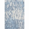 thumbnail image 1 of HomeRoots 675149 9 x 12 ft. Denim Blue & Ivory Abstract Transitional Washable Machine Made Rectangle Area Rug with UV Protection, 1 of 9