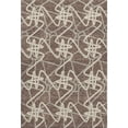 thumbnail image 1 of HomeRoots 675293 9 x 12 ft. Brown & Ivory Geometric Transitional Washable Machine Made Rectangle Area Rug with UV Protection, 1 of 9