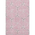 thumbnail image 1 of HomeRoots 675394 8 x 10 ft. Pink, Ivory & Gray Geometric Transitional Washable Machine Made Rectangle Area Rug with UV Protection, 1 of 9