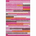 thumbnail image 1 of HomeRoots 675762 10 x 14 ft. Blush Orange & Gray Striped Washable Machine Made Rectangle Area Rug with UV Protection, 1 of 9