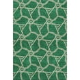thumbnail image 1 of HomeRoots 675994 8 x 10 ft. Emerald Gray & Beige Geometric Washable Machine Made Rectangle Area Rug with UV Protection, 1 of 9