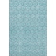 thumbnail image 1 of HomeRoots 676090 8 x 10 ft. Teal & Ivory Geometric Transitional Washable Machine Made Rectangle Area Rug with UV Protection, 1 of 7