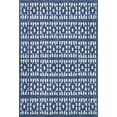 thumbnail image 1 of HomeRoots 676280 5 x 8 ft. Navy Blue & Ivory Geometric Transitional Washable Machine Made Rectangle Area Rug with UV Protection, 1 of 9