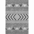 thumbnail image 1 of HomeRoots 676398 10 x 14 ft. Gray Charcoal & Silver Southwestern Washable Machine Made Rectangle Area Rug with UV Protection, 1 of 9