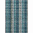 thumbnail image 1 of HomeRoots 676508 5 x 8 ft. Teal Olive Green & Taupe Plaid Washable Machine Made Rectangle Area Rug with UV Protection, 1 of 9