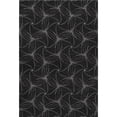 thumbnail image 1 of HomeRoots 676552 8 x 10 ft. Black & Ivory Geometric Transitional Washable Machine Made Rectangle Area Rug with UV Protection, 1 of 9
