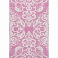 thumbnail image 1 of HomeRoots 676906 8 x 10 ft. Blush & Ivory Damask Washable Machine Made Rectangle Area Rug with UV Protection, 1 of 9