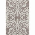 thumbnail image 1 of HomeRoots 676952 5 x 8 ft. Taupe & Ivory Damask Washable Machine Made Rectangle Area Rug with UV Protection, 1 of 9