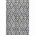 thumbnail image 1 of HomeRoots 677078 5 x 8 ft. Gray Navy Blue & Beige Ogee Washable Machine Made Rectangle Area Rug with UV Protection, 1 of 8
