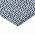 thumbnail image 1 of HomeRoots 677235 8 x 10 ft. Denim Blue & Ivory Geometric Transitional Washable Machine Made Rectangle Area Rug with UV Protection, 1 of 9