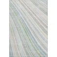 thumbnail image 1 of HomeRoots 677485 5 x 8 ft. Ivory Green & Beige Striped Washable Machine Made Rectangle Area Rug with UV Protection, 1 of 7