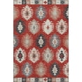 thumbnail image 1 of HomeRoots 677657 10 x 14 ft. Red, Ivory & Gray Southwestern Washable Machine Made Rectangle Area Rug with UV Protection, 1 of 9