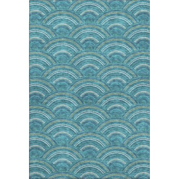 Dalyn Rugs Premium Machine Washable Mayfield AMF984 Teal 9' x 12' Rug