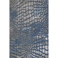 thumbnail image 1 of HomeRoots 677937 8 x 10 ft. Navy Blue, Gray & Taupe Abstract Geometric Washable Machine Made Rectangle Area Rug with UV Protection, 1 of 7