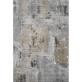 thumbnail image 1 of HomeRoots 678004 9 x 12 ft. Gray Brown & Ivory Abstract Transitional Washable Machine Made Rectangle Area Rug with UV Protection, 1 of 7