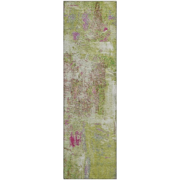 Dalyn Rugs Premium Machine Washable Mayfield AMF989 Lime 2'3" x 7'6" Runner Rug