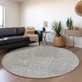 thumbnail image 1 of Addison Rugs Mayfield Premium Machine Washable Transitional Geometric Gray Round Rug, 8' x 8', 1 of 5