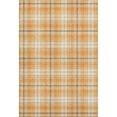 thumbnail image 1 of HomeRoots 678252 3 x 5 ft. Orange Ivory & Navy Blue Plaid Washable Machine Made Rectangle Area Rug with UV Protection, 1 of 6