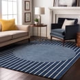 thumbnail image 1 of Addison Rugs Mayfield Premium Machine Washable Transitional Stripes Navy Rectangle Rug, 9' x 12', 1 of 6