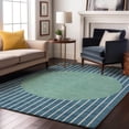 thumbnail image 1 of Addison Rugs Mayfield Premium Machine Washable Transitional Stripes Teal Rectangle Rug, 8' x 10', 1 of 6
