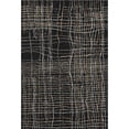 thumbnail image 1 of HomeRoots 678537 9 x 12 ft. Black Ivory & Beige Striped Washable Machine Made Rectangle Area Rug with UV Protection, 1 of 9
