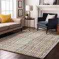 thumbnail image 1 of Addison Rugs Mayfield Premium Machine Washable Transitional Stripes White Rectangle Rug, 10' x 14', 1 of 6