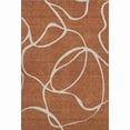 thumbnail image 1 of HomeRoots 678668 8 x 10 ft. Rust & Beige Abstract Transitional Washable Machine Made Rectangle Area Rug with UV Protection, 1 of 9