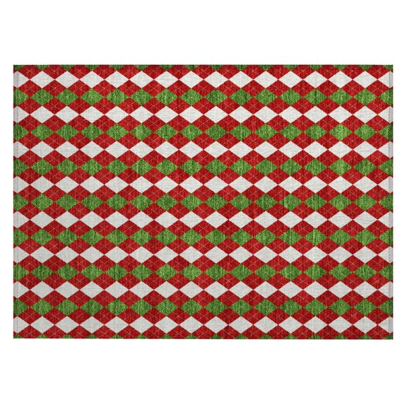 Dalyn Rugs Ravenna RN11 Teal Indoor/Outdoor, Luxury Washable, Bedroom, Living Room, Dining Room, Kitchen, Patio Rug, 1'8" x 2'6", Red